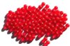 100 6mm Matte Red Round Glass Beads